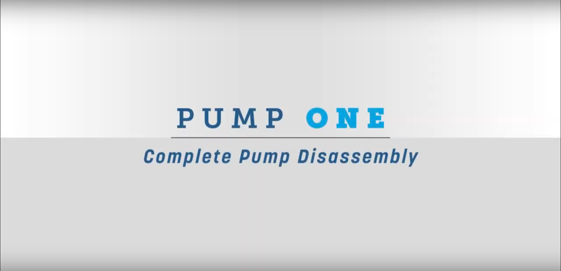 Complete Pump Disassembly
